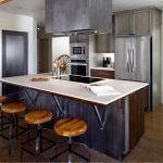 Kitchen Island with induction hob vintage style.